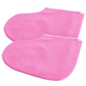 Paraffin Foot Cloth Gloves PINK / White 2 Pairs